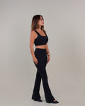 Black flared legging